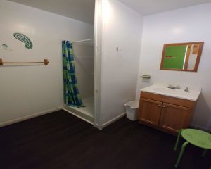 Inside bath house Fancy Gap Cabins and Campground