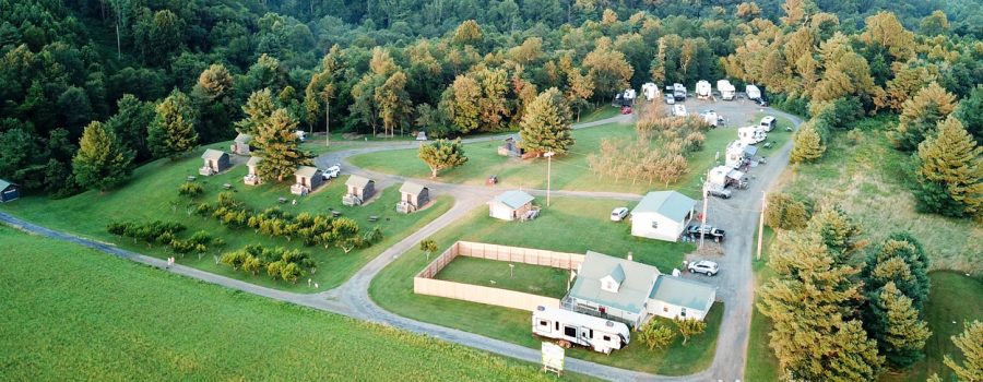 Fancy Gap Cabins and Campground aerial