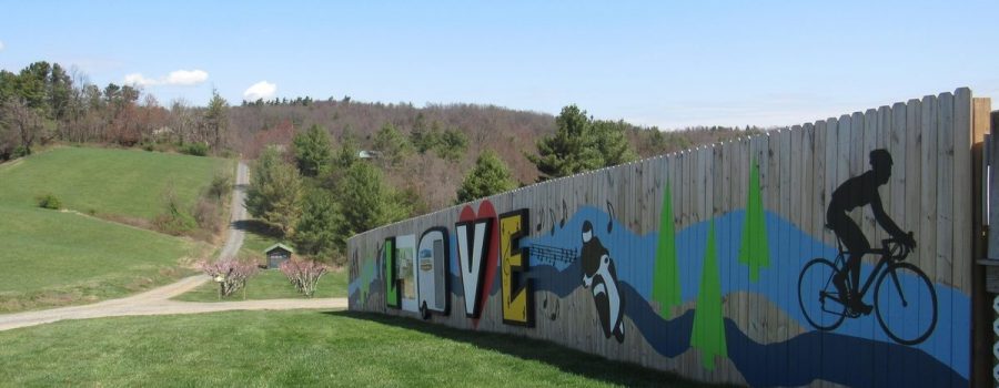 LOVE sign Fancy Gap Cabins and Campground