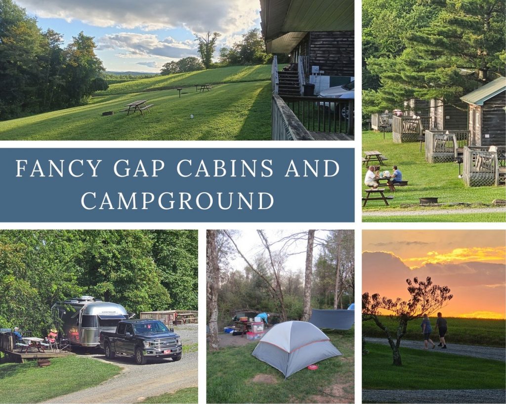 Fancy Gap Cabins and Campground collage