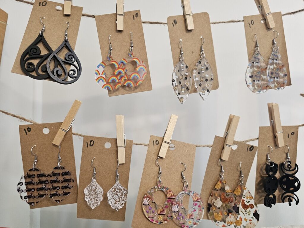 Fun and quirky earrings Fancy Gap Cabins and Campground