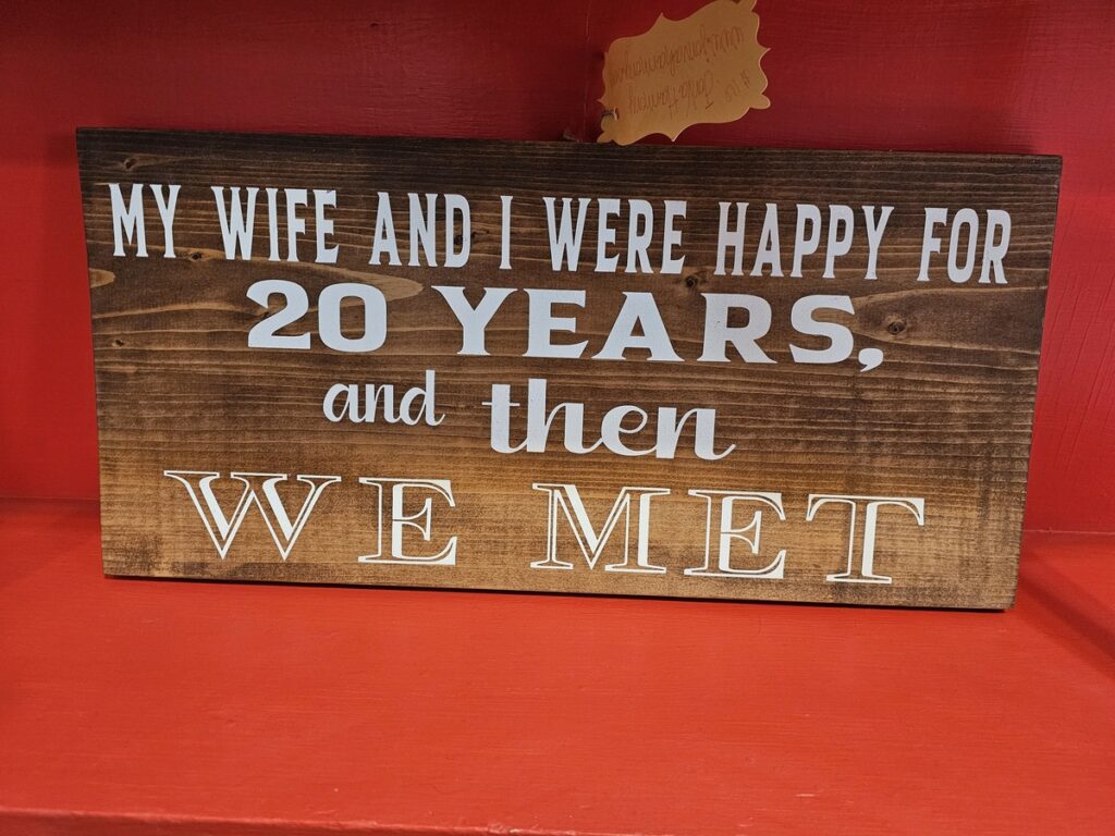 humorous sign Fancy Gap Cabins and Campground