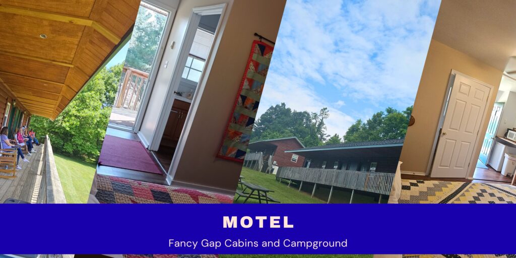 Motel banner 6.26 Motel web banner Fancy Gap Cabins and Campground