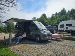 RV 7 sprinter van Fancy Gap Cabins and Campground